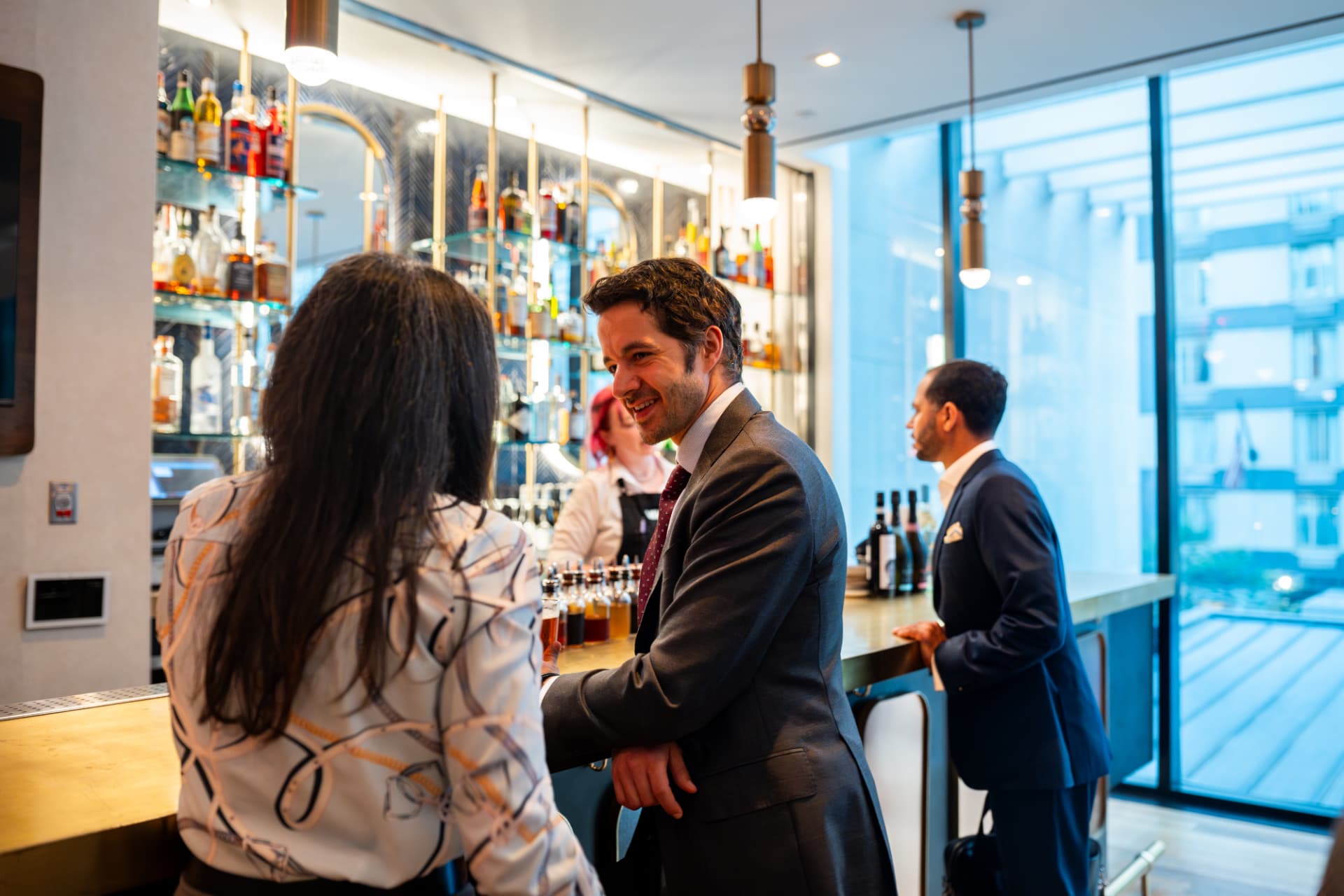 Guests in conversation at an Encubay mixer