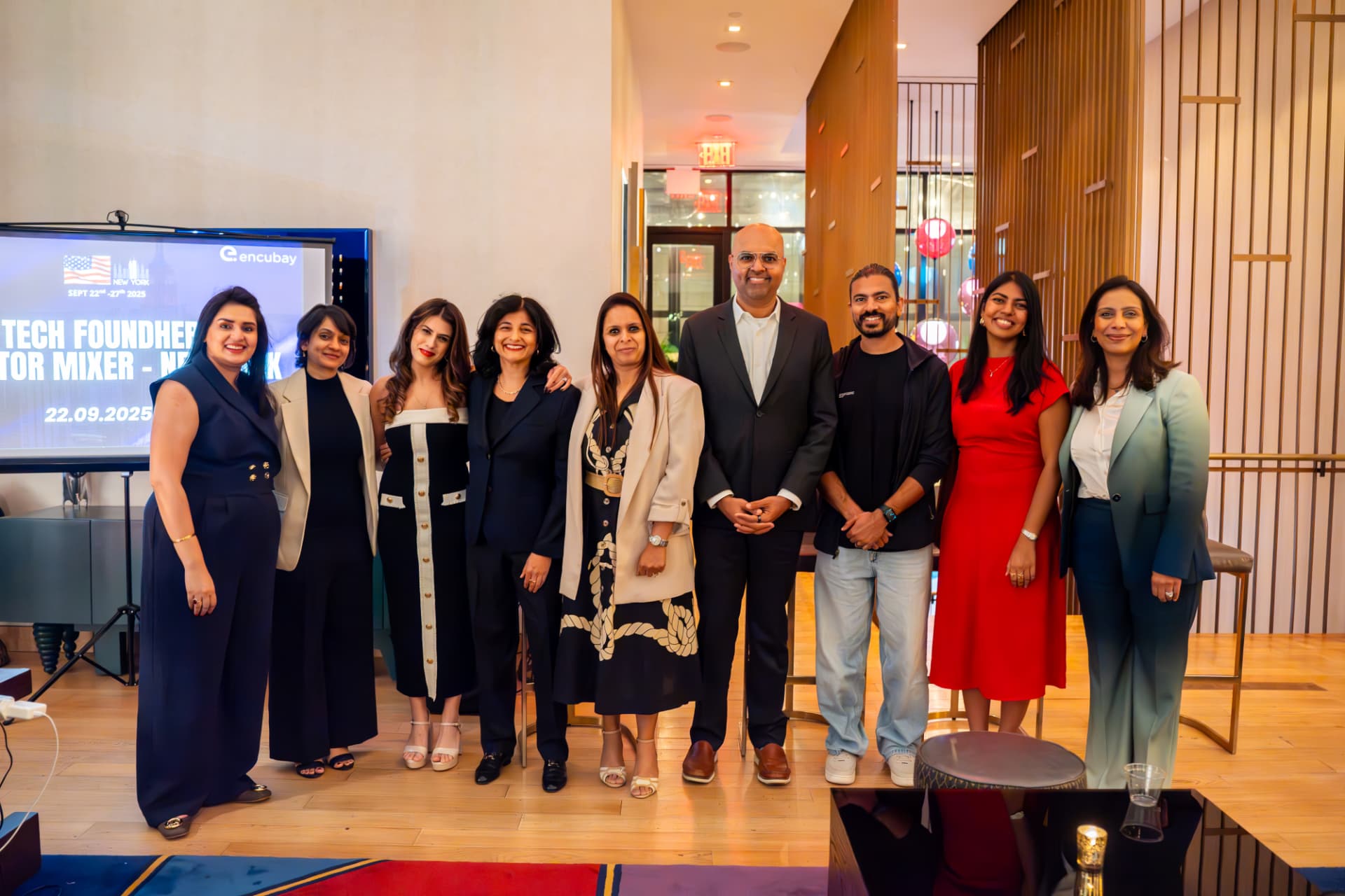 Founders and investors at the Encubay New York mixer